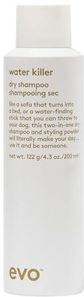 Evo Water Killer Dry Shampoo - Absorbs Oil to Refresh Hair, Reduces Damage from Excessive Washing - Hair Styling Spray - 200ml / 4.3fl.oz