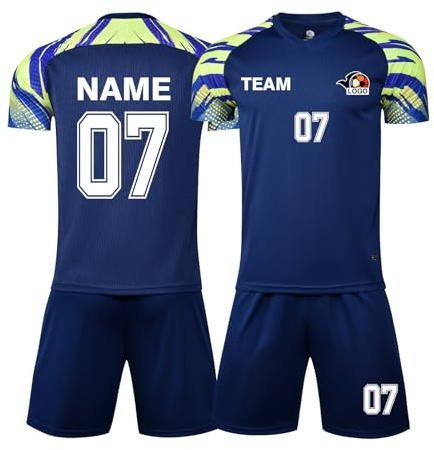 LAIFU Personalisierbares Fußballtrikot für Erwachsene Personalisierter Name Nummer Logo Benutzerdefinierte Kindertrikot Atmungsaktives Fußball-Trikotsätze