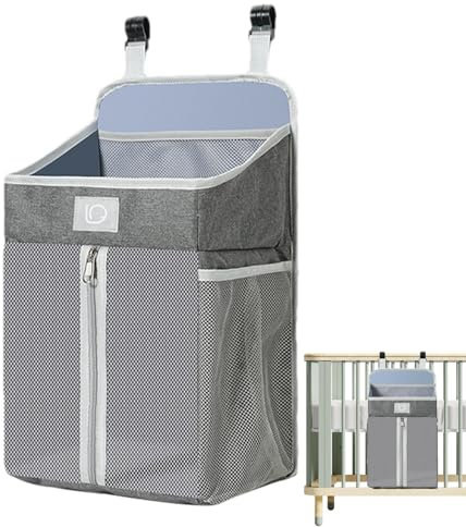Wickelregal – Kinderzimmer-Caddy Organizer für Kinderbetten Spielplatz – Windel-Caddy Organizer für Stubenwagen, Beistelltisch, Kinderbett