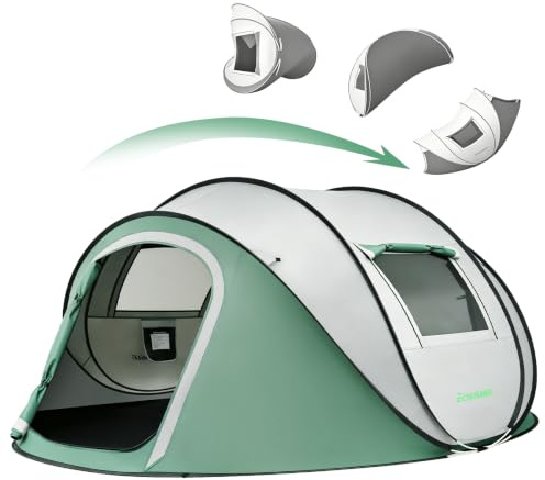EchoSmile Tienda de Campaña Pop Up 2/4/6 Personas Tenda Campismo | Instantánea,Ventanas, Bolsillos, Bolsa de Transporte, Impermeable, Anti-UV,para Campismo,Senderismo Playa