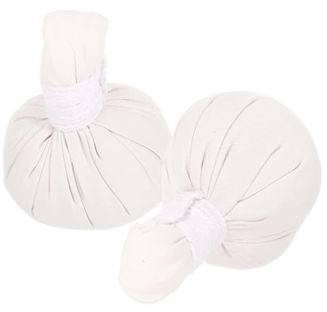 TOPPERFUN 2 St Kinesiska Örtmassagebollar för Spa och Hemmabruk Värmande Örtkuddar med Bomullstyg Lindrar Muskelvärk och Trötthet Bärbar och Multifunktionell Hälsoboll för Alla Åldrar