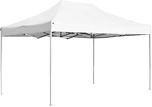 Tente de Réception Extérieure, 4.5x3 m en Alliage d'Aluminium Pliable, Chapiteau de Jardin Exterieur avec Toit Imperméable, pour Événements, Fêtes, Jardin, Blanc