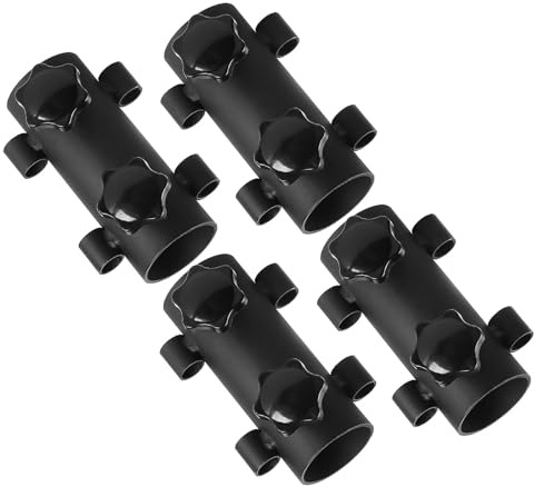 DOITOOL 4pièces Tube Métallique Fixe pour Arceau De Tente Support pour Mât Auvent De Camping Pince pour Parasol De Plage Fixation pour Parasol De Terrasse Support pour Mât De Tente De Camp