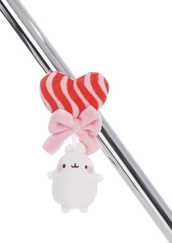 MagNICI Molang 62772 - Piruleta con Molang 5 cm, Blanco, Peluche con imán, Peluche para frigorífico, Pizarra, Metal y Mucho más, para Regalar