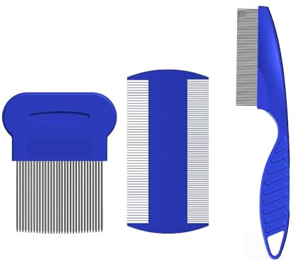 Lice Comb, 3 Pcs Lice Combs, Double Sided Lice Combs, Stainless Steel Tooth Comb, Lice Removal Combs