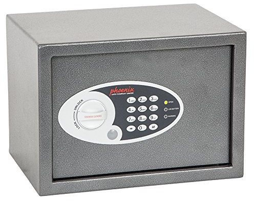 Phoenix SS0802E Vela Home & Office Safe Möbeltresor Kompaktsafe mit Elektronikschloss, HxBxT: 25 x 35 x 25 cm 6,5 kg