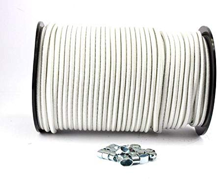 8 MM White Expander Rope 10 Meters + 10 Würgek Lemmen Shock Cord Rope Clip Plane