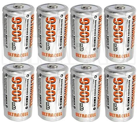 8 pilas ACCUS batería recargable C R14 LR14 9500mAh Ni-MH ACCU
