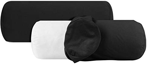 npluseins 2er Pack Baumwoll Kissenbezug - Jersey - viele Farben 1331.1812, ca. 40 x 15 cm, Schwarz