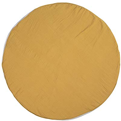 LÄSSIG Krabbel-und Spieldecke aus Muslin Bio-Baumwolle waschbar/Seat Cushion Muslin senfgelb