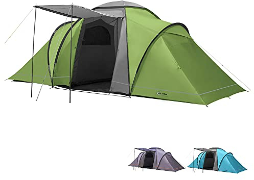 Portal Outdoors Portal Outdoor Beta 6 geräumiges 2-Schlafzimmer-Zelt mit Aufbewahrungstasche, grün, 6 Personen