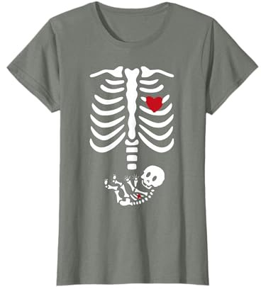 X-Ray Squelette Enceinte Drôle Grossesse Halloween T-Shirt