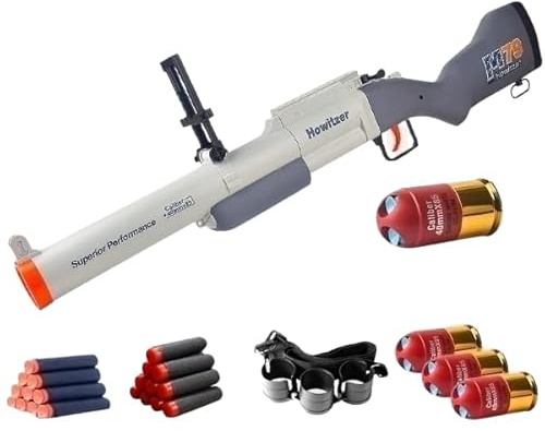 Grenade Launcher Shell Ejecting Rocket Toy Gun Foam Dart Soft Bullet Launcher M79 for Teen Youth