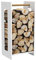 tuning-art KR09 Kaminholzregal Brennholzregal Kaminholzständer Innen Außen Pulverbeschichtet, Design:Weiß Industrial