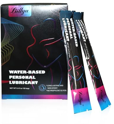 Liillya Gel Lubrifiant Intime à Base d'Eau - Pour Sexe Vaginal et Anal - Compatible avec les Préservatifs - Sans Parfum - Lubrifiant Naturel et Vegan - Confort Longue Durée - Format Voyage 250 ml