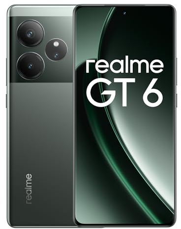 realme GT6 Smartphone 5G 8+256 GB, Snapdragon 8s Gen 3 Chipset, 6000nit Ultra Bright Display, Sony LYT-808 OIS Camera, 120W SUPERVOOC Charge, 5500mAh Massive Battery, Razor Green(no Adapter)