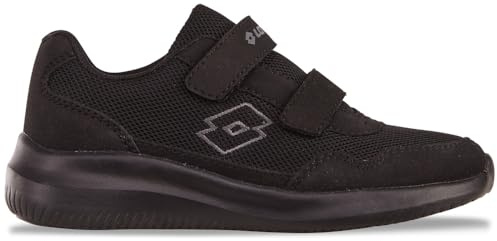 Lotto Connect VL OC K - Sneaker Unisex per Bambini, Nero Grigio, 12.5 UK Child