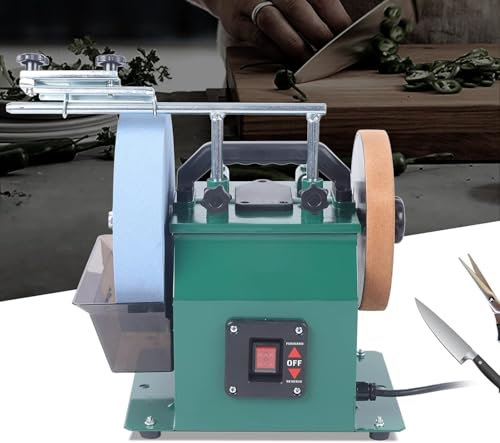 MIDUOLAI AffûTeuse De Couteaux éLectrique, Meuleuse Refroidie à l'eau, D'outils D'AffûTage De Banc De Couteaux Polyvalents, SystèMe D'AffûTage Basse Vitesse,A