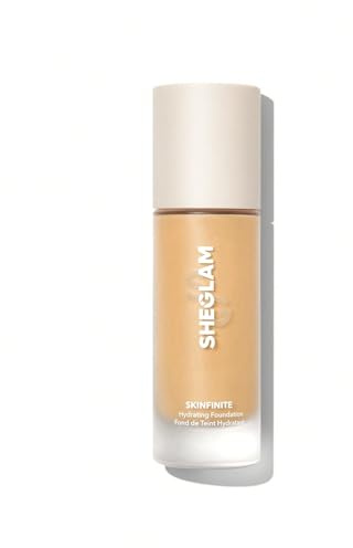 SHEGLAM Skinfinite Hydrating Foundation Flawless Dewy Foundation Hydrating Coverage Invisible Pore Concealer Pore-less Non-Greasy Lightweight Natural Soft Liquid Foundation-Bamboo
