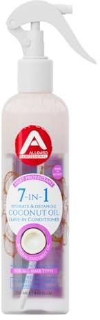 Allored Professional Coconut Oil 7-in-1 Leave In Conditioner Spray with Biotin & Aloe Vera - Hydrates, Detangles, Adds Shine, Heat Protectant, Frizz Control for All Hair Types & Sulfate-Free - 250ml
