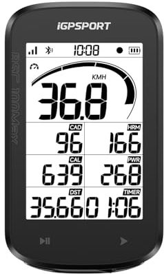 iGPSPORT BSC100MAX Compteur Velo sans Fil, Écran 3 Grand Démarrage/Arrêt Automatique 40H d'Autonomie Données Personnalisables IPX7 Étanche Compteur Velo GPS