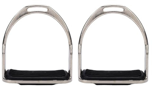 Xiuganpo 1 par de Estribos para Montar a Caballo, Estribos para Silla de Montar Ingleses con Almohadilla de Goma Antideslizante, Fáciles de Instalar, Estribos para Silla de Montar de
