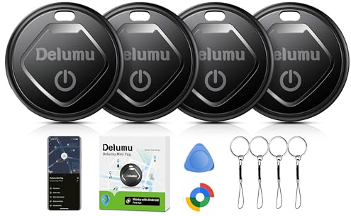 Android Smart Tracker Tag, 4 Pack Buscador de Objetos Bluetooth Funciona