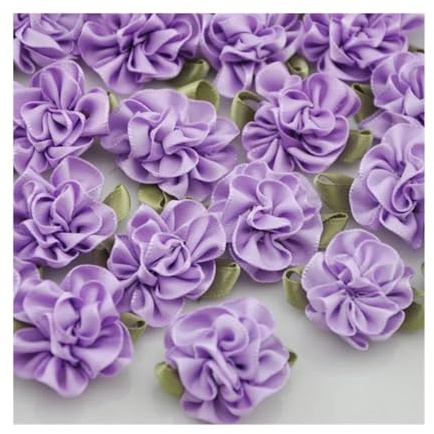 LOVSSU tygblommor 40 stycken U Plocka Mix band blommor nejlika applikationer söm/pyssel/bröllop lots B068 (rosa)