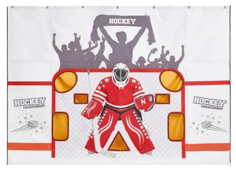 VEVOR Bâche de Tir de Hockey à 7 Trous Cible de Tir pour Gardien de But, Équipement d'Entraînement pour Streethockey Cour Aire de Jeux, Tuteur de Hockey Portable, Résistance Renforcée aux Déchirures