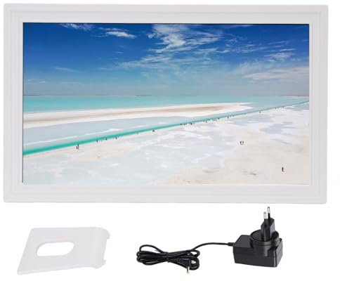 BONKZEBU 21,5 Tums Digital Fotoram med Pekskärm (1) | Full HD 1080P Touch LCD-skärm, Inbyggd 32 GB Lagring, WiFi-anslutning, fjärrfoto- och Videodelning Via APP