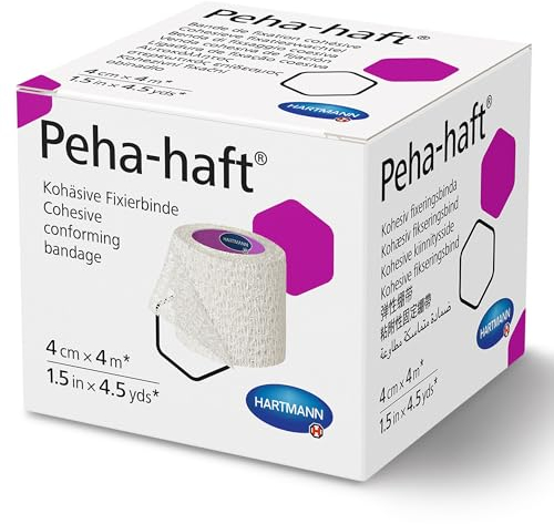Hartmann - Vendaje elástico cohesivo desechable para fijación de apósitos primarios y secundarios, 4X4 CM