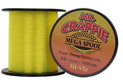 Lew's Mr. Crappie Mega Spool Monofilament Fishing Line, Low Memory and Stretch