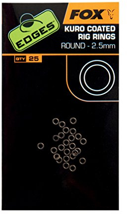 Fox Edges Kuro Coated Rig Rings (2,5mm / 3,2mm / 3,7mm), Durchmesser:2.5mm