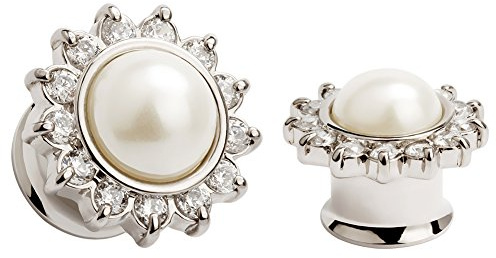 KUBOOZ Opal Sunflower Ear Plugs Tunnels Gauges Stretcher Piercing Jewelry