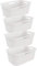 Rotho Brisen 4er-Set Wäschekorb 40l, Kunststoff (PP) BPA-frei, weiss, 4 x 40l (59.6 x 39.6 x 23.2 cm)