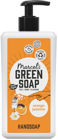Marcel's Green Soap - Handseife Orange & Jasmin - Flüssigseife Spender - Umweltfreundlich - Vegan - 97% Biologisch abbaubar - 500 ml