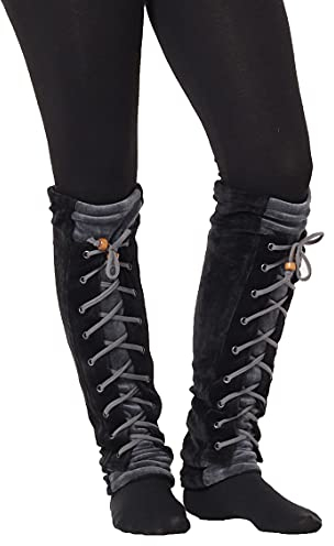 PUREWONDER Damen Stulpen Beinstulpen Beinwärmer Modell Nr. 28 Schwarz