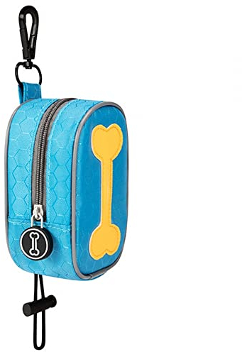 Kotbeutelspender für Hunde, Wasserdicht Hundetüten Spender mit Haken, Hundekotbeutelhalter mit Reißverschluss für Spazierengehen mit Dem Hund, Laufen