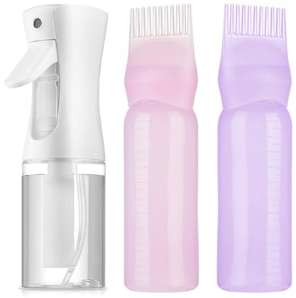 Youery Applicatore Olio Capelli, 160ML Distributore Olio Capelli con Scala, 200ML Bottigliette Spray Capelli, Ultrafine Continuo Spraying, per Parrucchieri, Tintura e Trattamento Del Capelluto