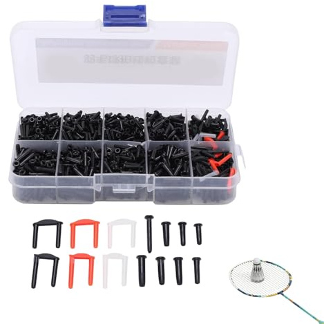 Hominas Premium Nylon Badminton Racket Grommets Set, Badminton Grommets Set Bucket Badminton String Protector for Badminton Repair