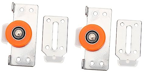 ARTIBETTER 2Ensembles Roues de Porte Coulissante avec Poulie Nylon Roulettes pour Armoire Porte Vitrée et Meuble de Installation Facile Capacité de Charge