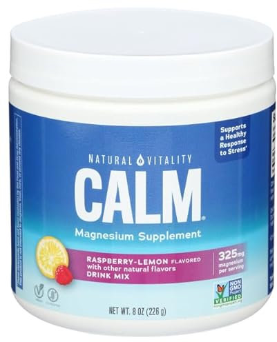 Magnesio Polvere Calma, Lampone-Limone, Senza Glutine, 226 g