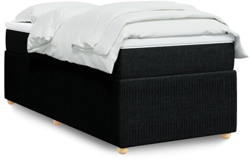 qohoio Boxspringbett mit Matratze Schwarz 90x190 cm Betten Bett Mit Matratze Bett Boxspringbett Schlafzimmer MöBel Stoff - 3285534