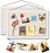 Emfogoo Pinnwand mit Leinen, 2 Stück 30 x 40 CM Pinnwand Kork mit 16 Clips, Vision Board Pinwand Korktafel mit Holzrahmen für Küche Büro Schule Heim Kinderzimmer Wand Dekoration Aufhängen