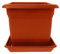 SUSTANIA 1er Set Blumentopf Gross mit Untersetzer 28x28 cm eckig, 16 Liter, Pflanzkübel Groß aussen, Tomaten Kübel Blumenkübel Pflanztopf, Made in Germany, Terracotta
