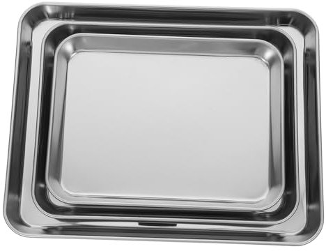 COLLBATH 3 Stück Toaster-backblech Edelstahl-backformen Induktions-bräter Antihaftbeschichtet Für Kürbiskuchen Hühnerpasteten Lasagne Gegrilltes Gemüse Schmorbraten