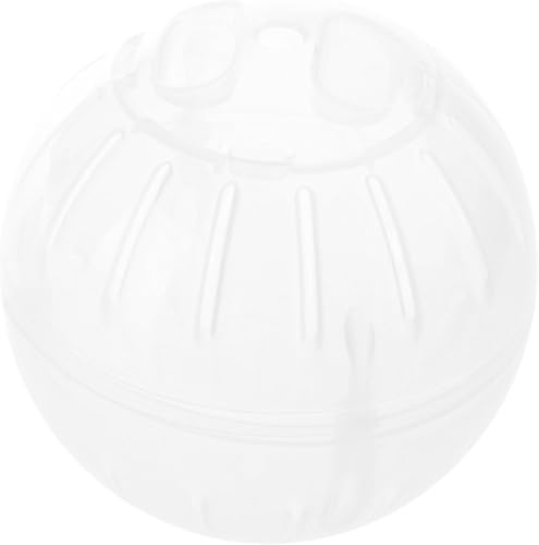 White Silent Exercise Ball Plastic Spinner Hamster Running for Sugar Gliders Small Mice Gerbils Hamster Exercise Ball, Small Animal Exercise Wheels(12cm)