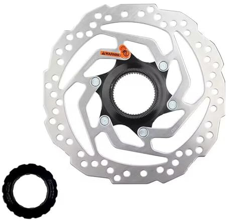 Disque de frein à verrouillage central pour vélo,compatible avec le disque de frein Shimano SM-RT10 180mm,en acier inoxydable léger,anti-déformation et à faible bruit,adapté aux vélos de route,VTT,BMX