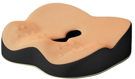 Whoixdsor Adult Car Booster Seat for Car, Heightening Truck Seat Cushion for Broader Vision, Ergonomic Memory Foam Car Seat Cushion, Office seat Booster for Adults (Yellow)
