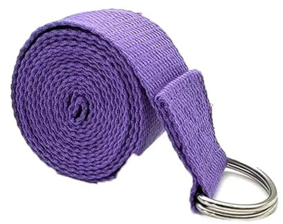 yogabälte 183 x 3,8 cm bomull yogabälte justerbart elastiskt bälte med D-ringspänne band för stretching Pilatesrep för stretching (.Color6)